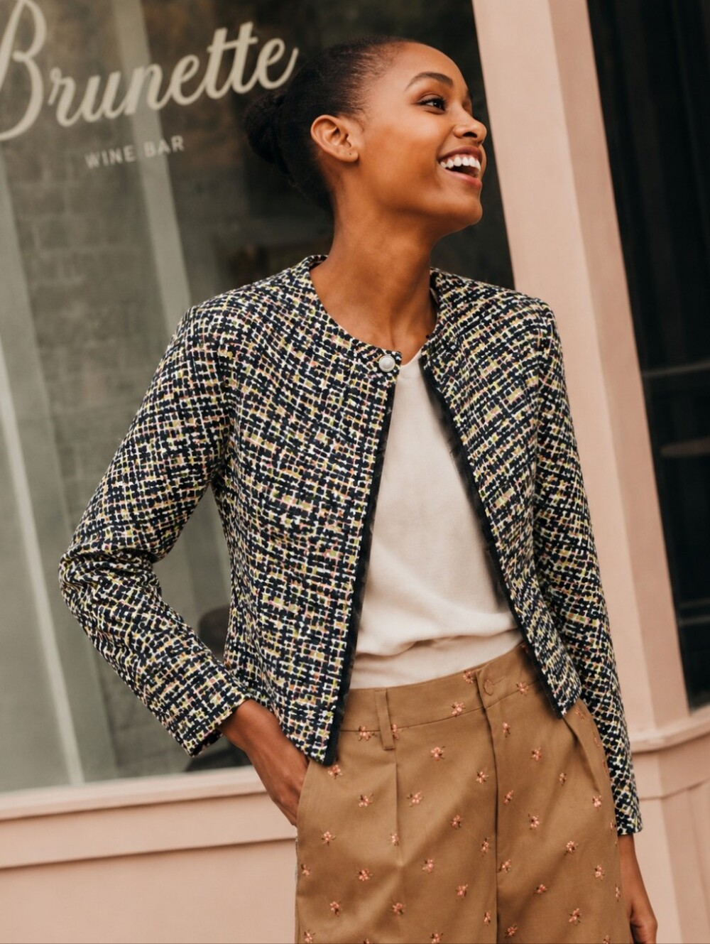 CAbi Cliffside Printed Lightweight Moto Jacket